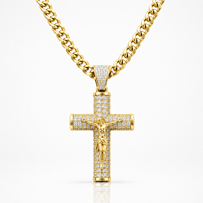 Cadena Con Crucifijo de Oro 14K